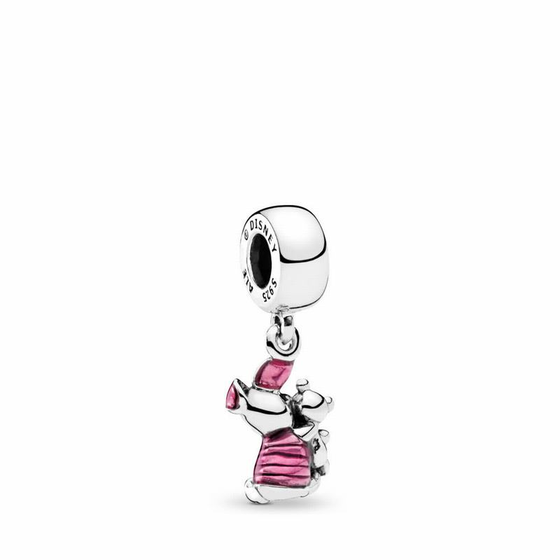 Pandora Disneyr Piglet Dangle Charm - Sterling Silver/Enamel/Pink - Canada | XC4300PX